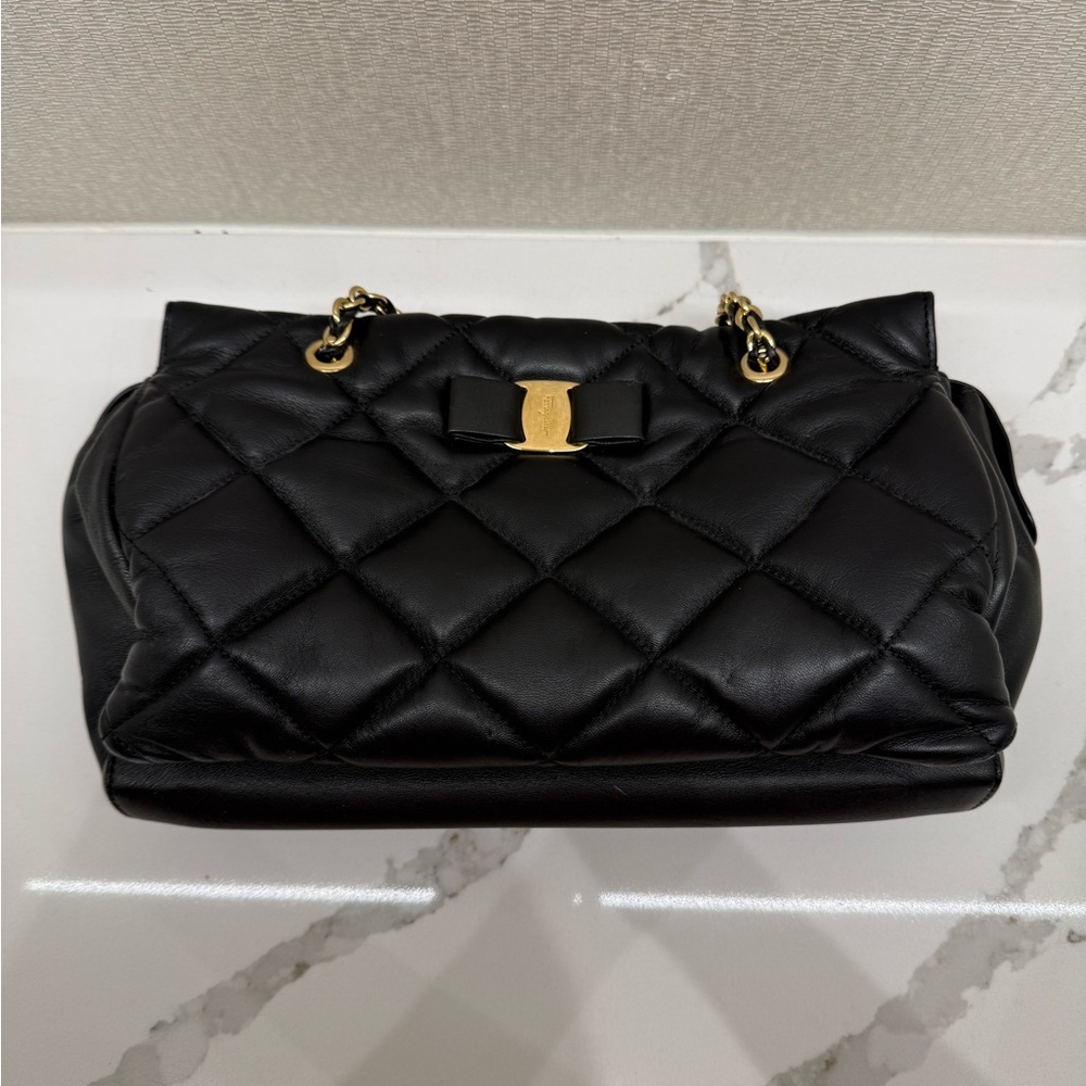 Ferragamo Ginette Medium Quilted Leather Bag